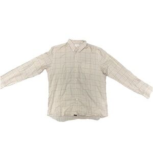 Billy Reid Beige Plaid Button-Down Shirt